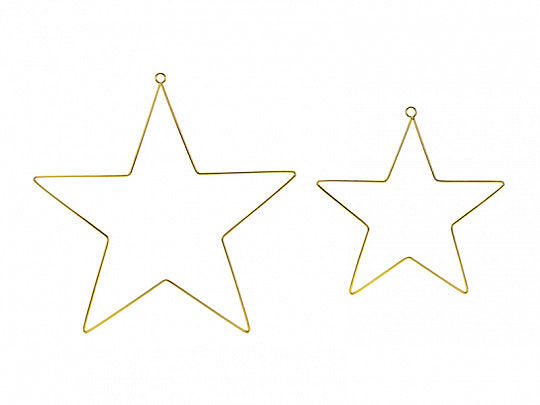 Drahtstern-Set gold glänzend 20cm / 28cm