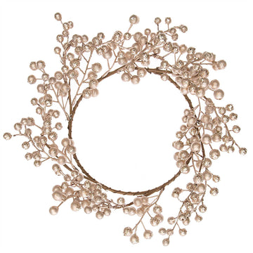 Beerenkranz gold , innen 17cm, mit Glittereffekten