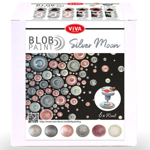 Blob Paint Set Silver Moon, 6 x 90 ml