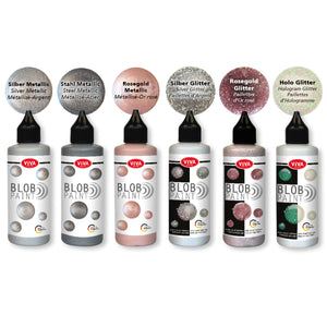 Blob Paint Set Silver Moon, 6 x 90 ml