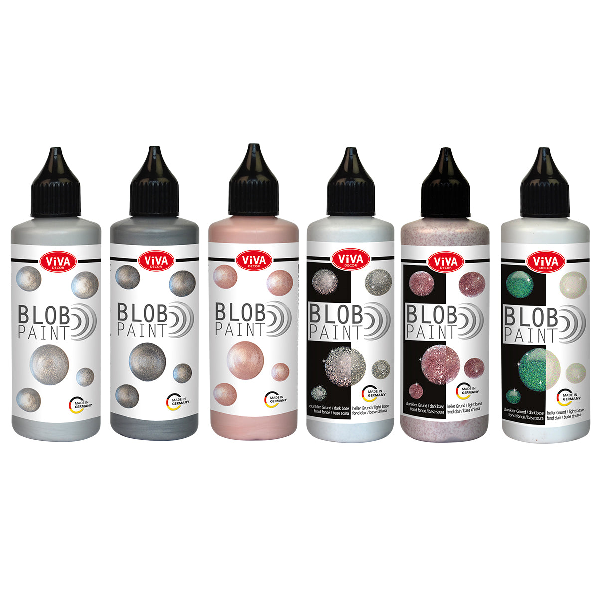 Blob Paint Set Silver Moon, 6 x 90 ml