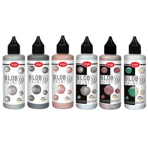 Blob Paint Set Silver Moon, 6 x 90 ml