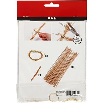Mini Bastelpackung Strohengel 8cm 2 Stk./Set Strohhalm Engel Kreativ Set