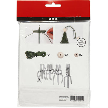 Mini Bastelpackung Baum Makramee, 11 cm, 2Stück/Set