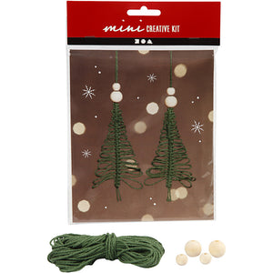 Mini Bastelpackung Baum Makramee, 11 cm, 2Stück/Set