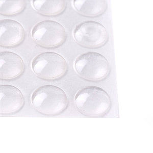 Silikonpads Gummipuffer halbrund transparent 8mm selbsklebend 8x2mm 50 Stk./Pkg.