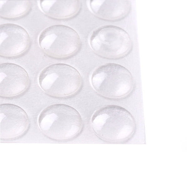 Silikonpads Gummipuffer halbrund transparent 8mm selbsklebend 8x2mm 50 Stk./Pkg.