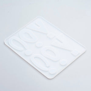 Silikon Gießform Ohrringe Freiform, 13x18cm