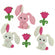 Knöpfe Bunny Love, Dress It Up, Acrylknöpfe Mix