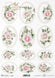 Reispapier A4 Rosen oval , Decoupagepapier Rice Paper 25-30g/m2 per Stück