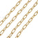 Edelstahlkette 304 goldfärbig 17x7x1,6mm, lange große Glieder, per m