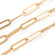 Edelstahlkette 304 goldfärbig Paperclip-Kette gelötete längliche Gliederkette 12x4x1mm pro Meter