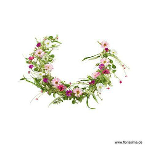 Blütengirlande 150cm, creme-rosa-rosa Blumengirlande-Mix