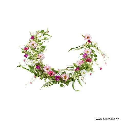Blütengirlande 150cm, creme-rosa-rosa Blumengirlande-Mix
