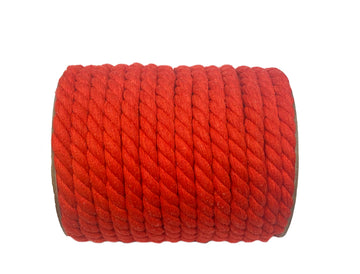 Makramee-Schnur rot Baumwollseil Baumwollschnur 12mm 20m