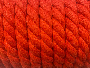 Makramee-Schnur rot Baumwollseil Baumwollschnur 12mm 20m