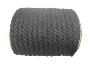 Makramee-Schnur grau/anthrazit Baumwollseil Baumwollschnur 12mm 20m