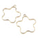 Anhänger Open Bezel Blume gold 4cm 4 Stück