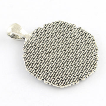 Anhänger Schmuckkessel rund mit Schnörkelrand 43x43x3mm Innen: 25mm 2 Stück