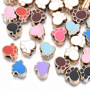 Acrylperlen Pfote Großlochperle 12x12x9mm Bohrung:4,5 mm 1 Stück