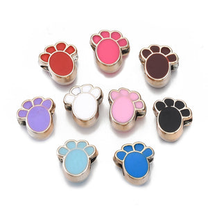 Acrylperlen Pfote Großlochperle 12x12x9mm Bohrung:4,5 mm 1 Stück