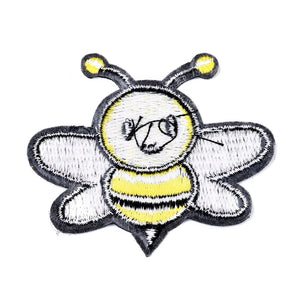 Patch Aufbügelbild Aufbügelflicken Biene Aufbügelapplikation 61x55x1,3mm 1 Stück
