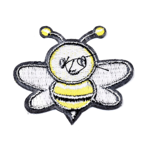 Patch Aufbügelbild Aufbügelflicken Biene Aufbügelapplikation 61x55x1,3mm 1 Stück