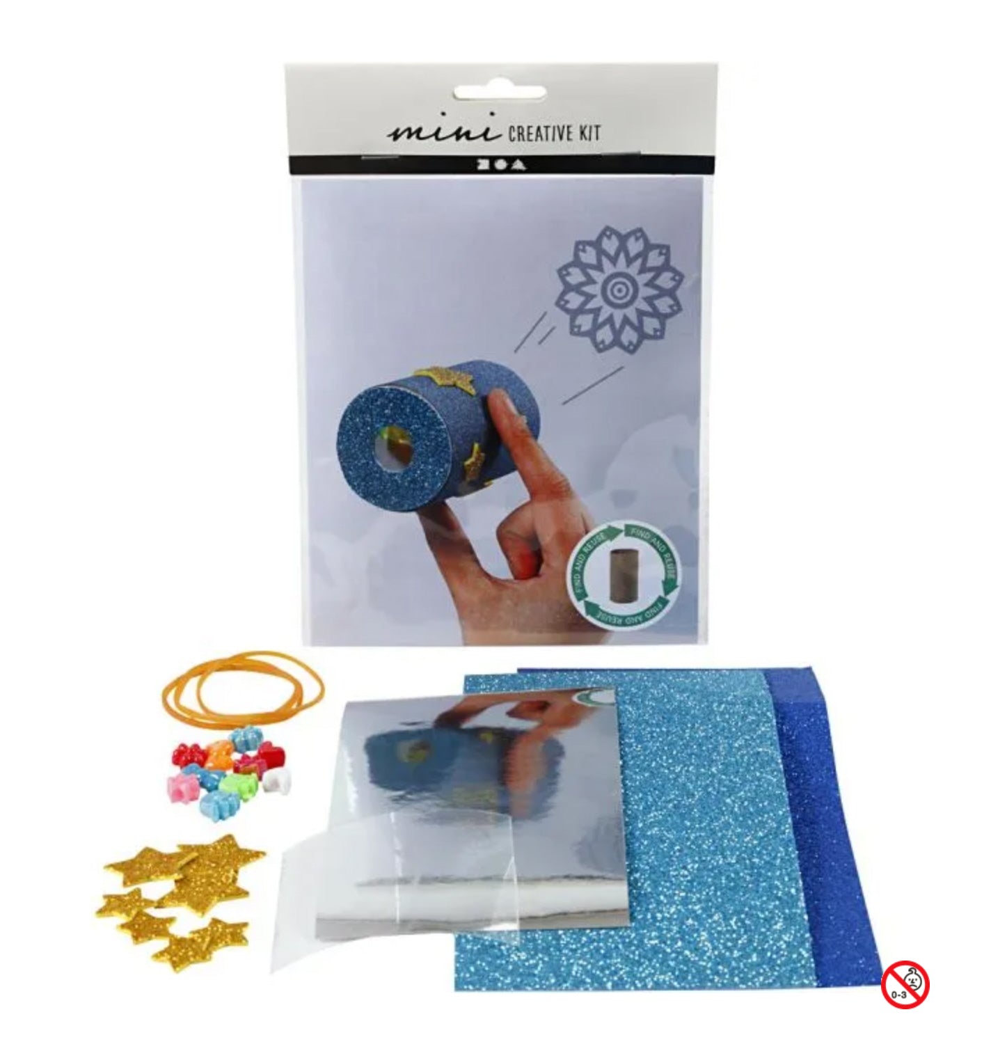Mini-Kreativset WC-Papierrollen-Kaleidoskop 1 Set