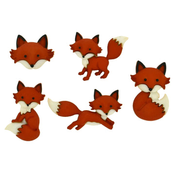 Dress It Up Knöpfe Fuchs Fox Button 5 Stück