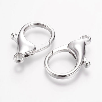 Schmuck-Karabiner platinfarbig 35mm 1 Stück