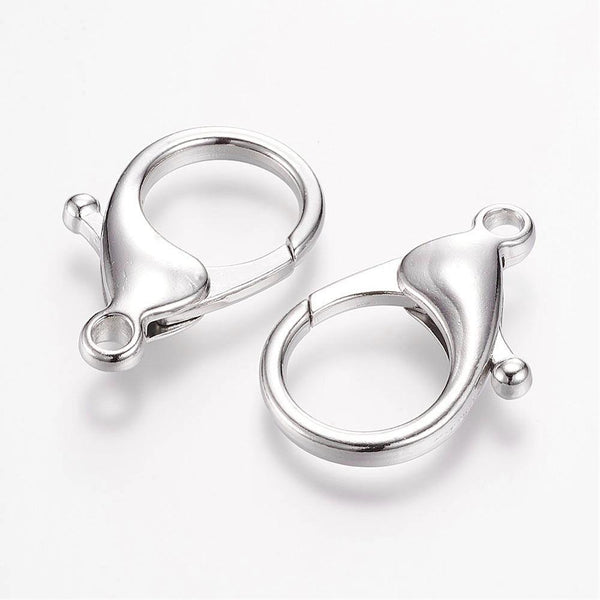 Schmuck-Karabiner platinfarbig 35mm 1 Stück