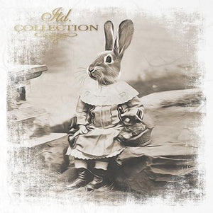 Reispapier Découpage Ostern Hase Vintage Reispapier 6 Blögen á 14,8x14,8cm