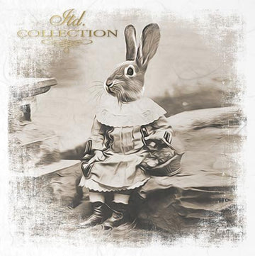 Reispapier Découpage Ostern Hase Vintage Rice Paper 6 Blögen á 14,8x14,8cm