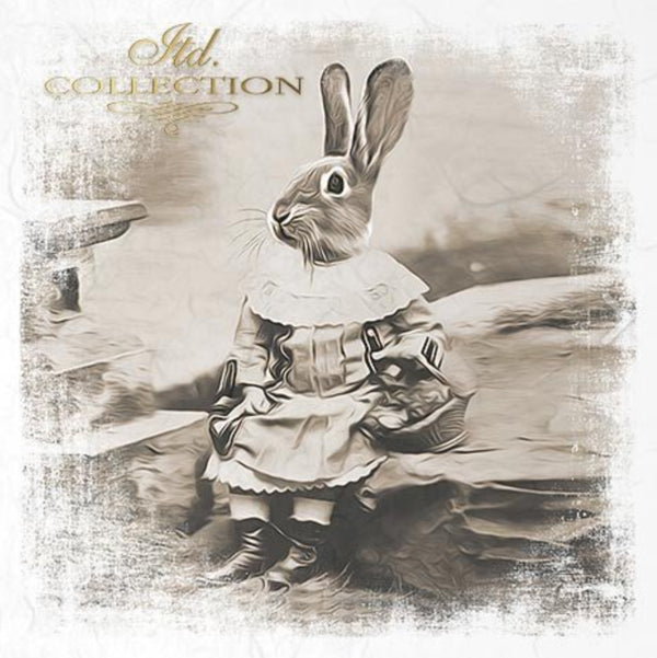 Reispapier Découpage Ostern Hase Vintage Reispapier 6 Blögen á 14,8x14,8cm