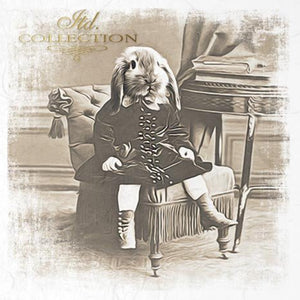 Reispapier Découpage Ostern Hase Vintage Reispapier 6 Blögen á 14,8x14,8cm