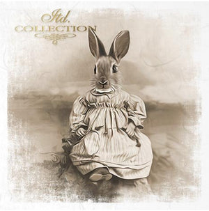 Reispapier Découpage Ostern Hase Vintage Reispapier 6 Blögen á 14,8x14,8cm