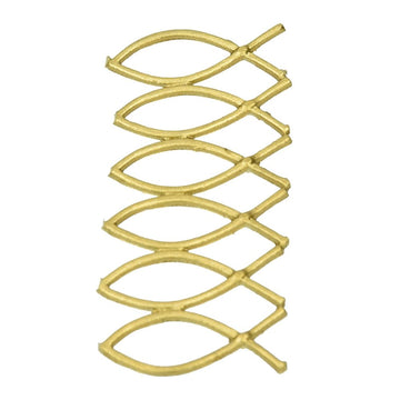 Wachsdekor Christliche Fische 40x15mm 6 Stk gold
