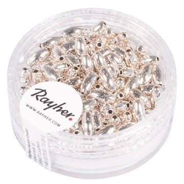 Wachsolive silber 6x3mm 105 Stück/Dosen