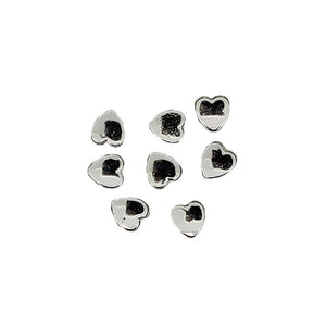 Wachsperle Herz silber 6mm 60 Stk./Dose