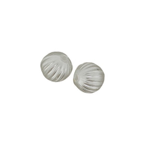 Wachsperle Kugel gerillt weiss 10 mm 12 Stk./Dose