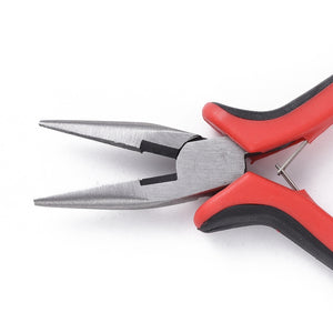 Spitzzange flach halbrund  mit Komfortgriff, 130mm lang
