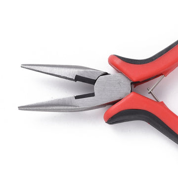 Spitzzange flach halbrund mit Komfortgriff, 130mm lang