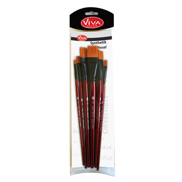 Synthetik-Pinsel flach 6er Set Serie 300 Pinsellänge: zwischen 16,5 und 20,5 cm