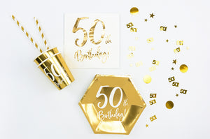 Konfetti zum 50. Geburtstag, Gold, 2 x 1 cm, 15 g