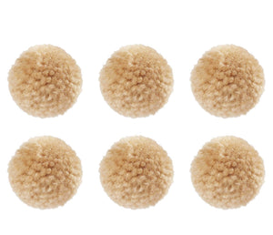 Woll-Pompons Bommel 30mm 6 Stück