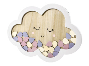 Gästebuch Baby Cloud Rahmen Gästebuch 43x30,5cm 30x Gästescheiben