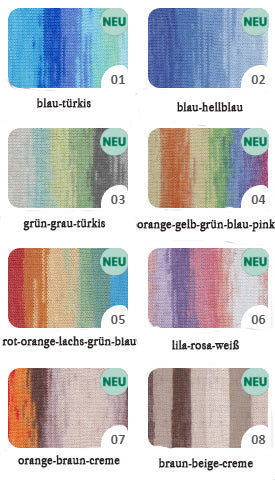 Cotton Quick Farbverlaufsgarn Batik 100% Baumwolle 100g / Knäuel