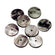 Perlmuttscheibe 25x2mm, grau, Muschelperle, 5Stück/Verpackung