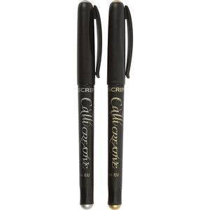 Kalligrafie-Marker 2,4mm 2 Stück gold silber