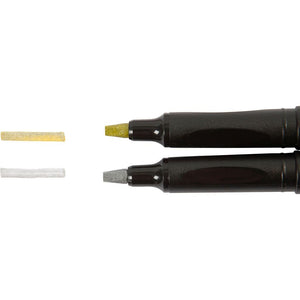 Kalligrafie-Marker 2,4mm 2 Stück gold silber